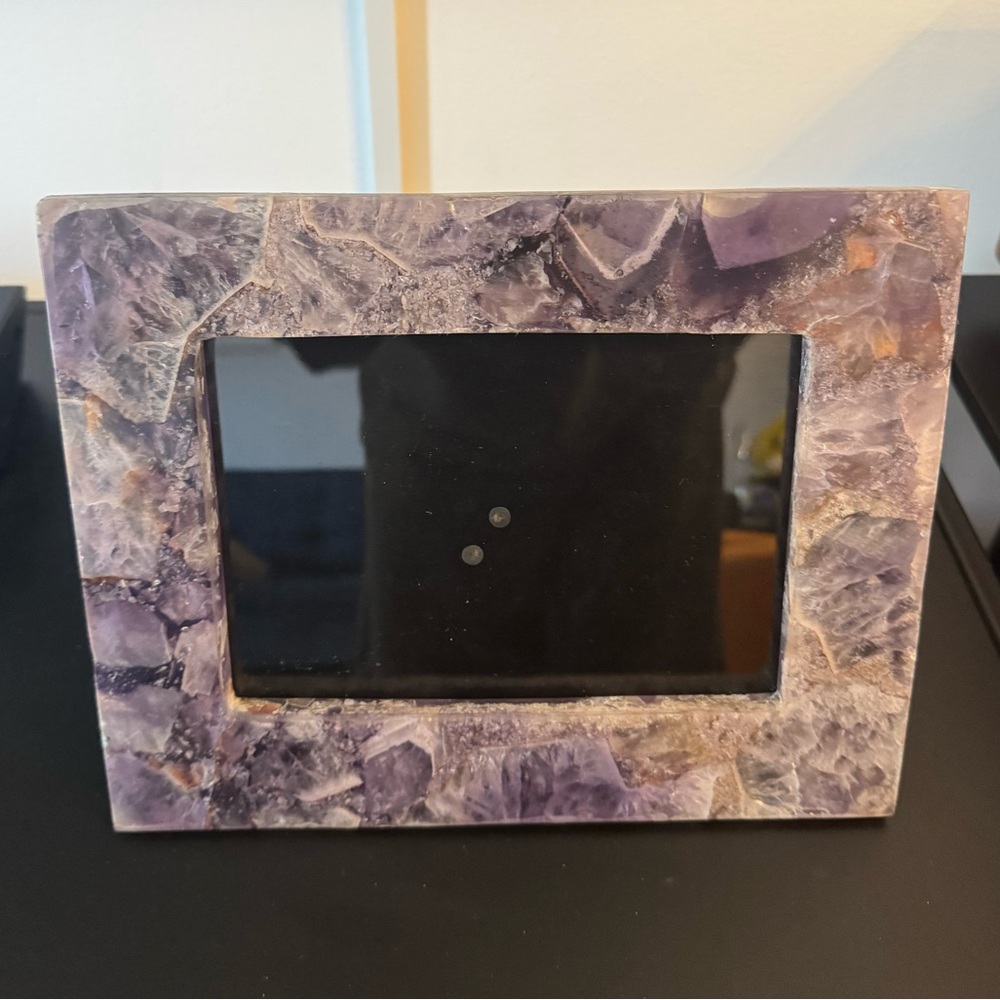 Amethyst Stone Picture Frame - Purple Decorative Photo Frame